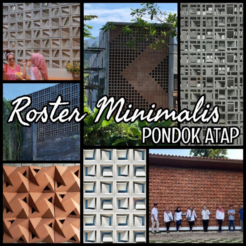 Roster Minimalis Lubang Angin Semen Abu Putih Teracota Merah Coklat