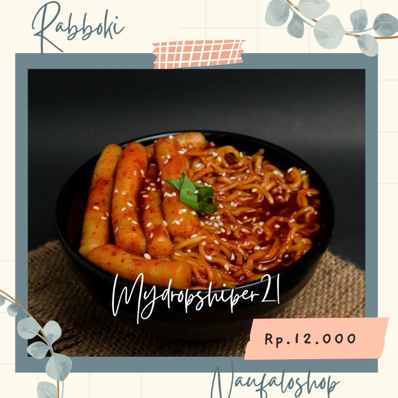 

[TERLARIS & TERPERCAYA]Tteokbokki Korea Halal Toppoki mie Ramyeon kimichi
