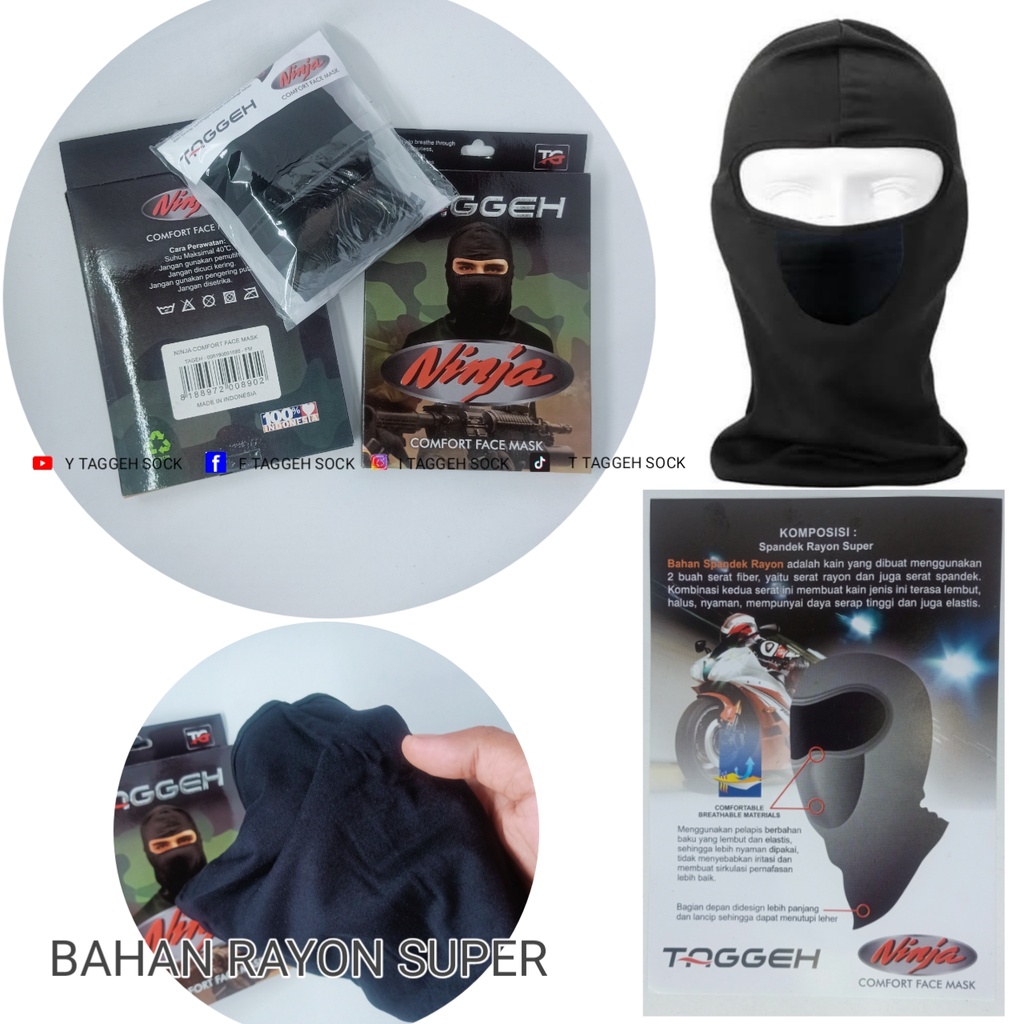 MASKER NINJA PENUTUP KEPALA &amp; MUKA / MASKER BERKENDARA / MASKER WAJAH