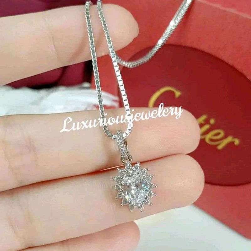 Kalung Blue Sapphire Replika Berlian Eropa