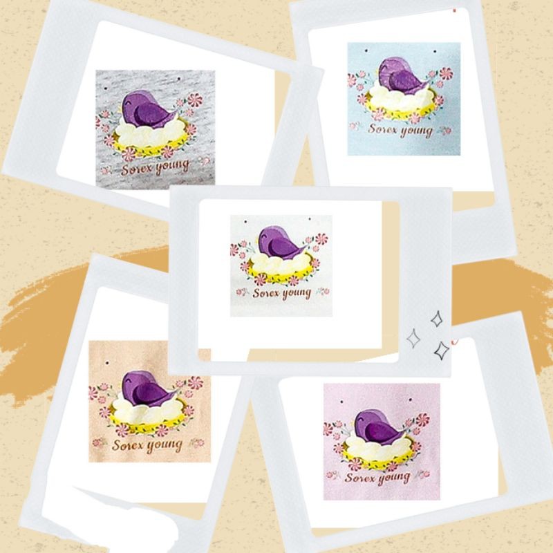 Sorex Young Y 1105 Miniset Anak Remaja Step 1 Freesize Tanpa Kawat Purple Birds