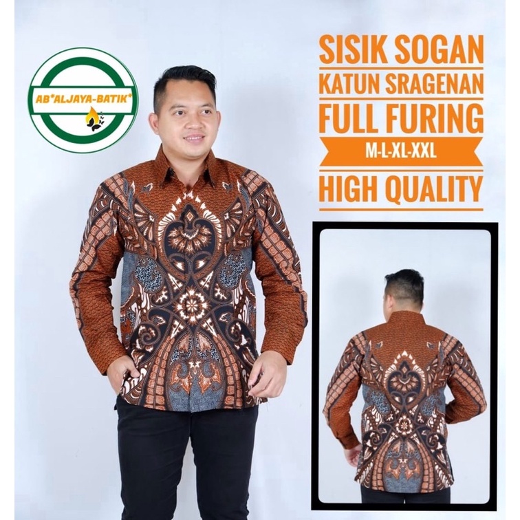 Batik Pria SISIK SOGAN Full Furing Bahan Katun Halus High Quality