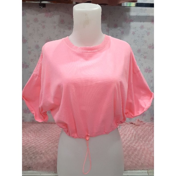 JASTIP CROP TOP PINK BERSHKA