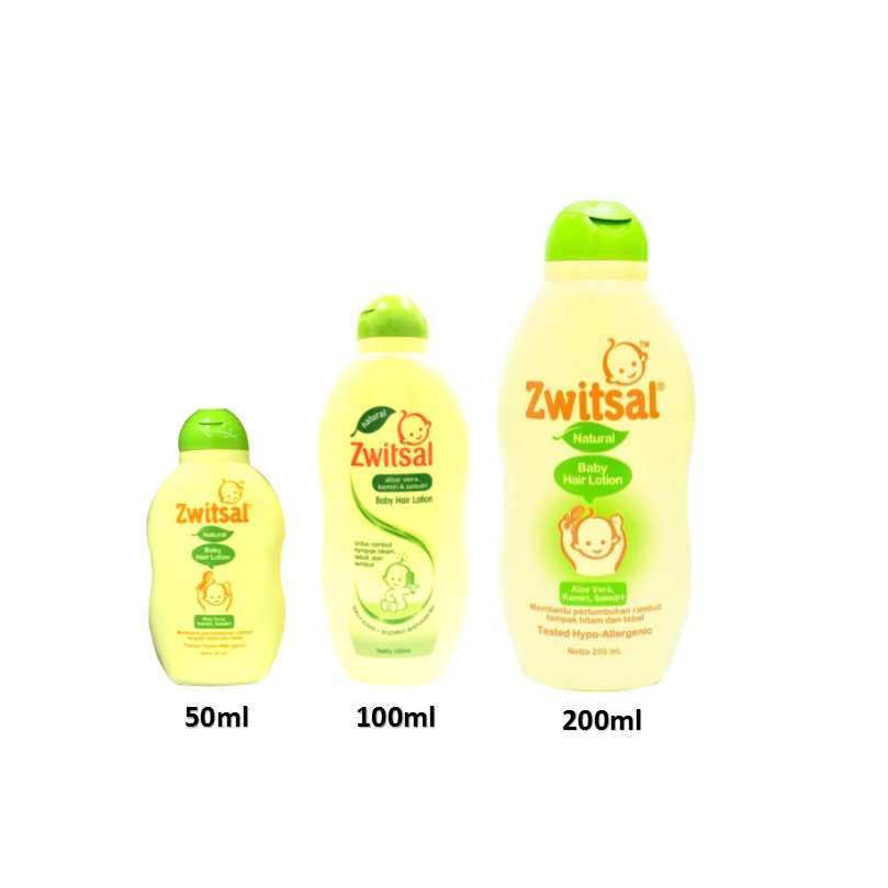 Zwitsal Natural Hair Lotion Aloe Vera Kemiri Seledri 50 ml / 100 ml / 200 ml