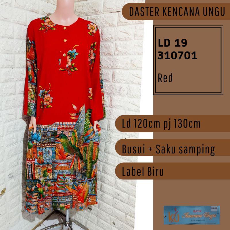 Daster Longdress Panjang Kencana Ungu Label Biru Original Asli Busui Jumbo Ld 120
