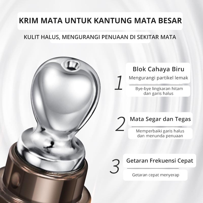 JOMTAM Eye Cream Getaran Listrik Pijat untuk dibawah Mata menghilangkan Mata Panda / Lingkaran Gelap