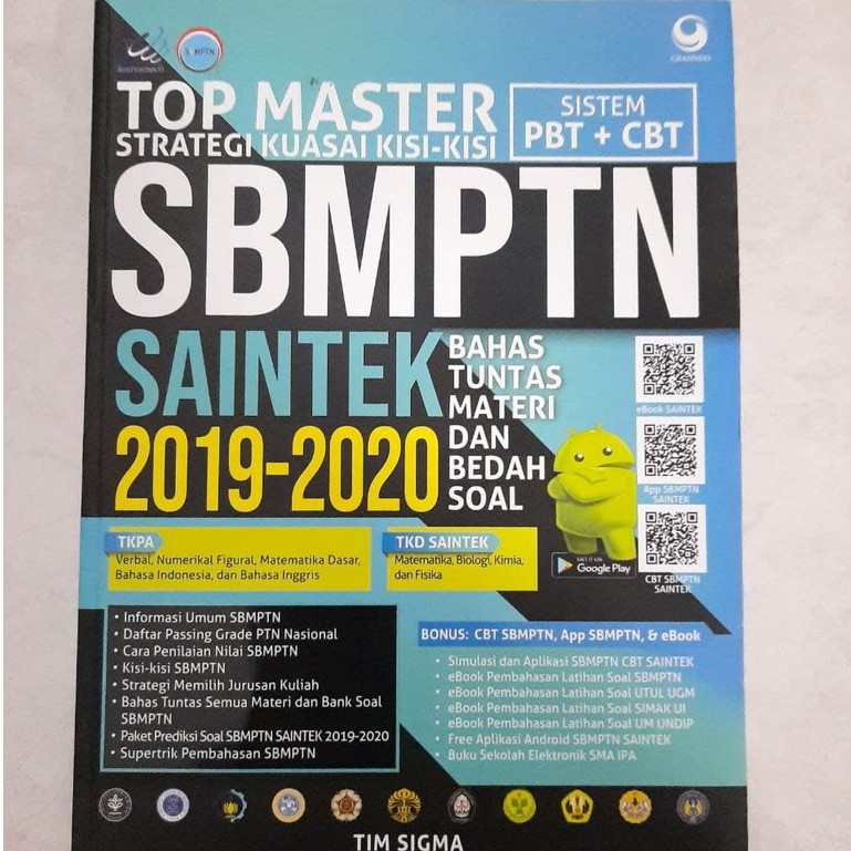 Buku SBMPTN Bekas UTBK ORIGINAL Saintek IPA SMA Second Preloved Murah Smart Tim Sigma