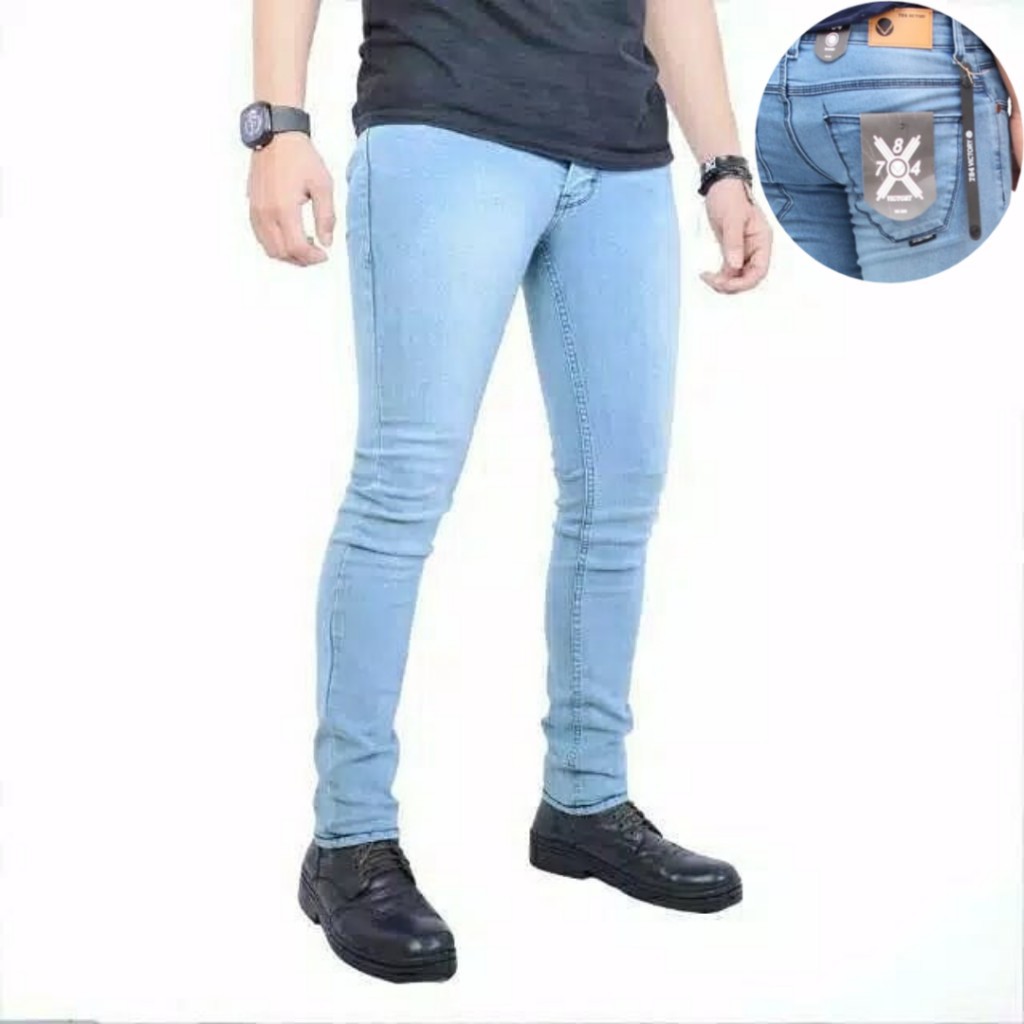 celana jeans new warna bioblit cowok terbaru 2022 / Celana jeans paling laku