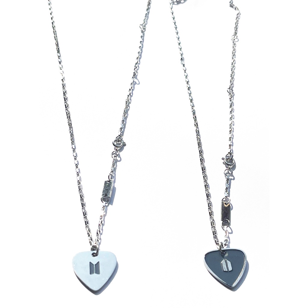 Kalung Rantai Liontin Pick Gitar Kpop BTS SUGA Bahan Alloy Untuk Hadiah