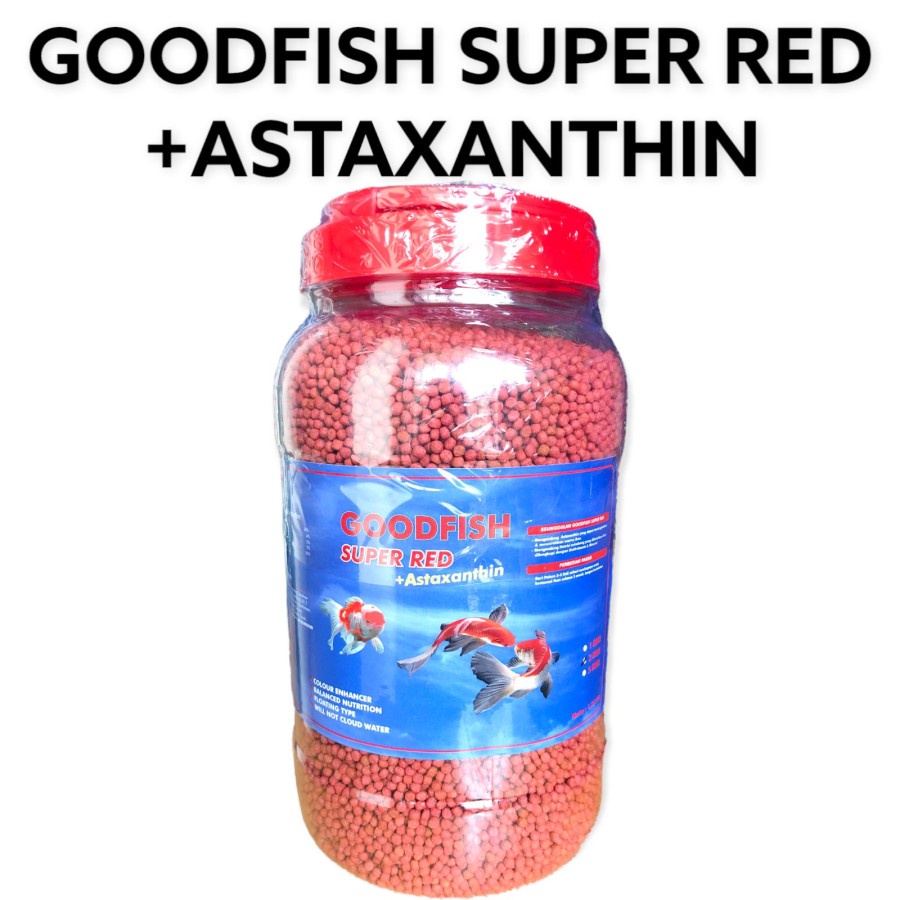 PELET IKAN KOKI KOI GOODFISH SUPER RED +ASTAXANTHIN 1.25 KG 2MM