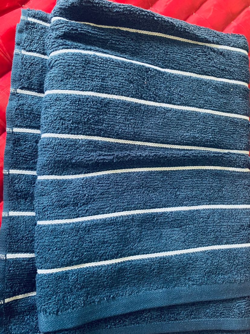 Rc Cotton Club Handuk Mandi 70x135cm / Handuk Mandi Dewasa Motif Polos Garis Putih By Terry Palmer