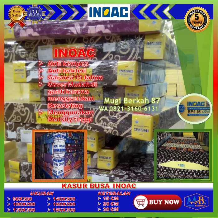 Kasur Busa Inoac Foam 200x160x15