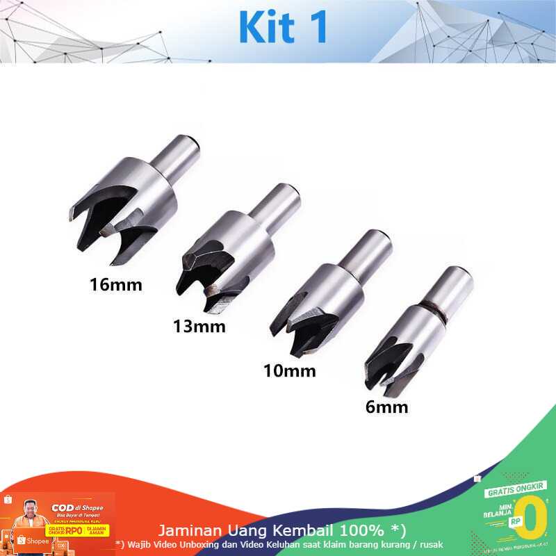 (BISA COD) RVOSTR NEWONE Mata Bor Hole Punch Drill Bit Claw Type 6-16mm 4PCS - HL-120701