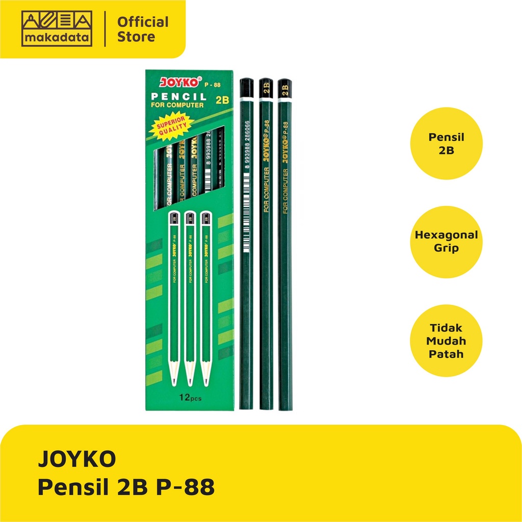 

PENCIL / PENSIL 2B JOYKO P-88 (1PAK) MURAH