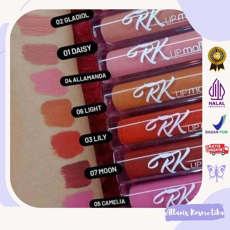 100%ORI❤️ LIPMATTE WATERPROOF PILIHAN MUA tahan lama | lipmatte warna cantik | BY RK KOSMETIK VIRAL 