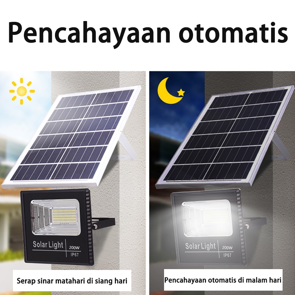 Solar Lamp Waterproof SUNPRO IP66 60W Lampu JPU Taman Lampu Jalan LED Sorot Tenaga Matahari Lampu Solar Lampu Outdoor BISA COD