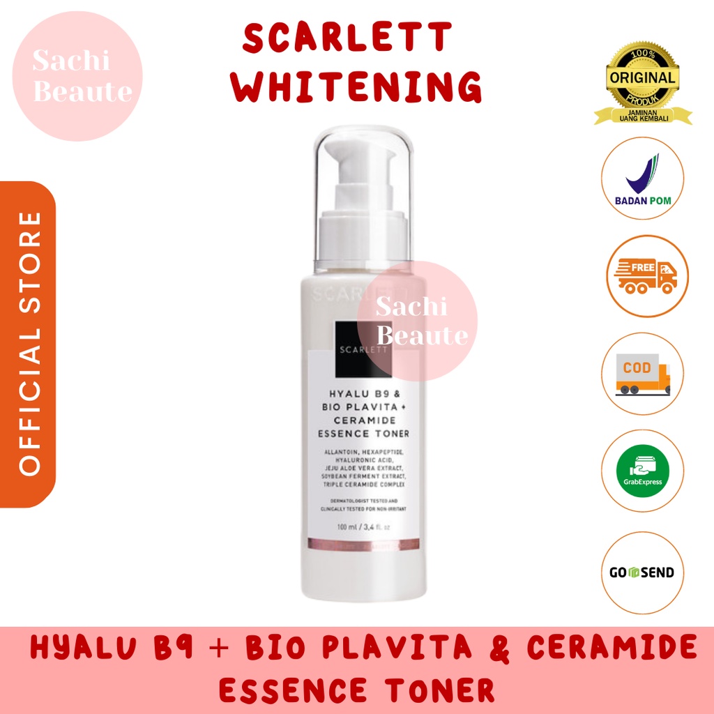 Scarlett Whitening - Hyalu B9 + Bio Plavita &amp; Ceramide Essence Toner