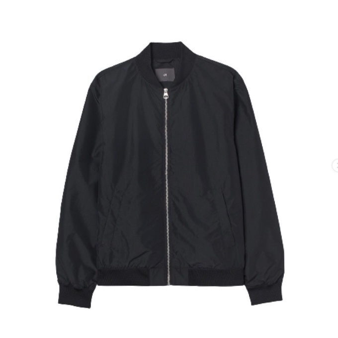 Jual H&M Bomber Jacket Black Shopee Indonesia