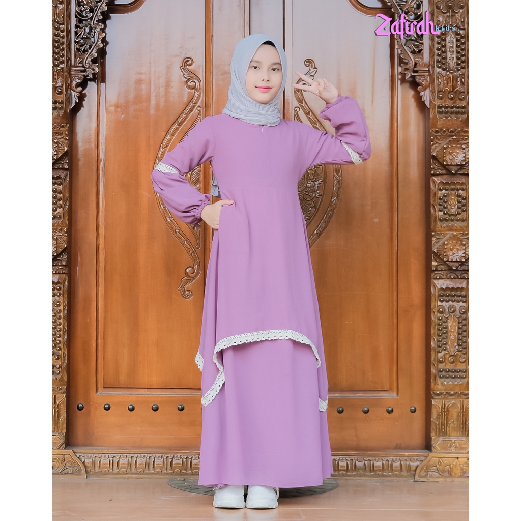 Gamis Malaysia Renda Anak Ori Zafirah Kids