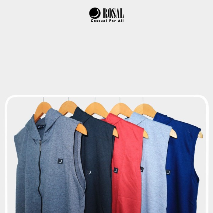 Rompi Shalat Zipper ROSAL Rompi Sholat Hoodie Sleting Pria Dewasa