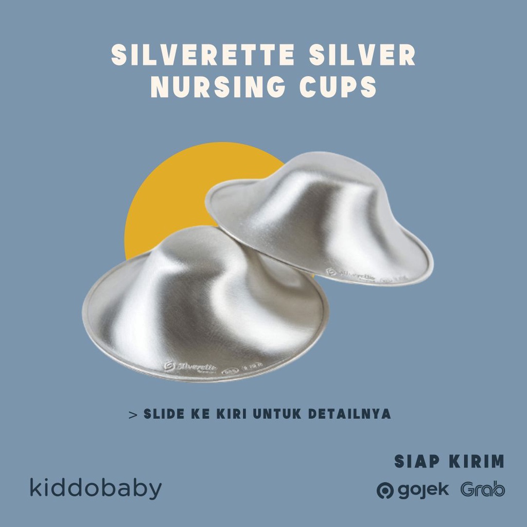 Silverette Silver Nursing Cups | Cup Perak Puting