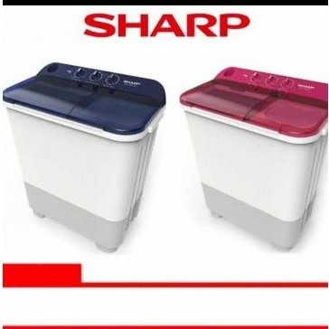 Mesin Cuci Sharp 7KG / 7 kg EST - 75NT - BL/PK (Biru /Pink)