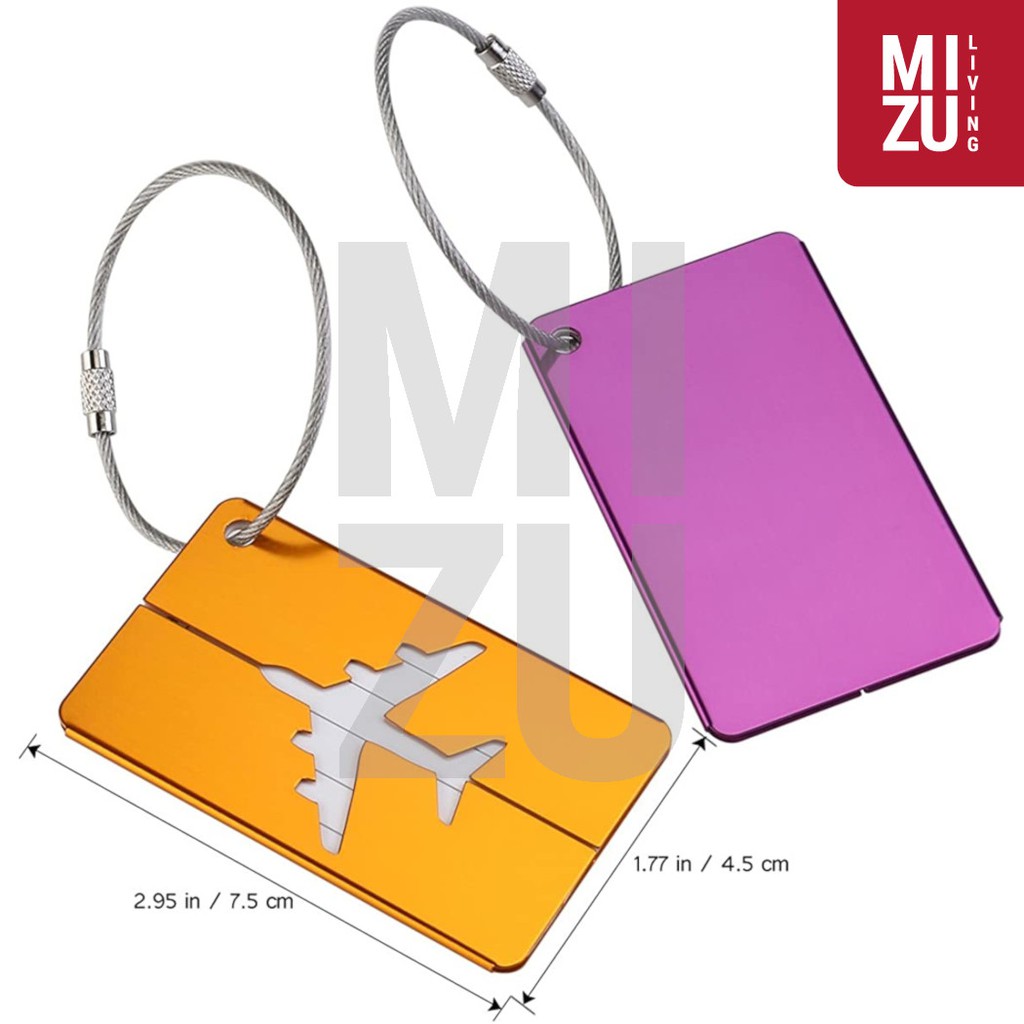 AVION Aluminium Luggage Baggage Tag Gantungan Name Tag ID Koper Bagasi Tas Bag-4