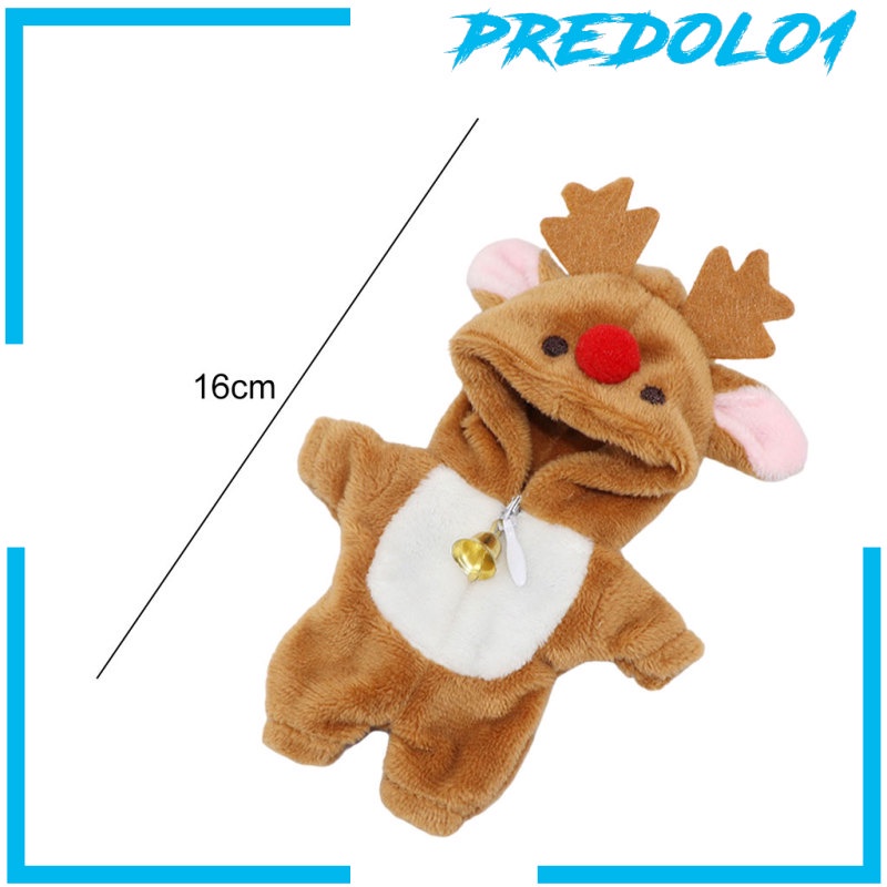 (Predolo1) Mainan Jumpsuit Lengan Panjang Motif Rusa Untuk Boneka Bjd 1 / 12 Ob11 Gsc