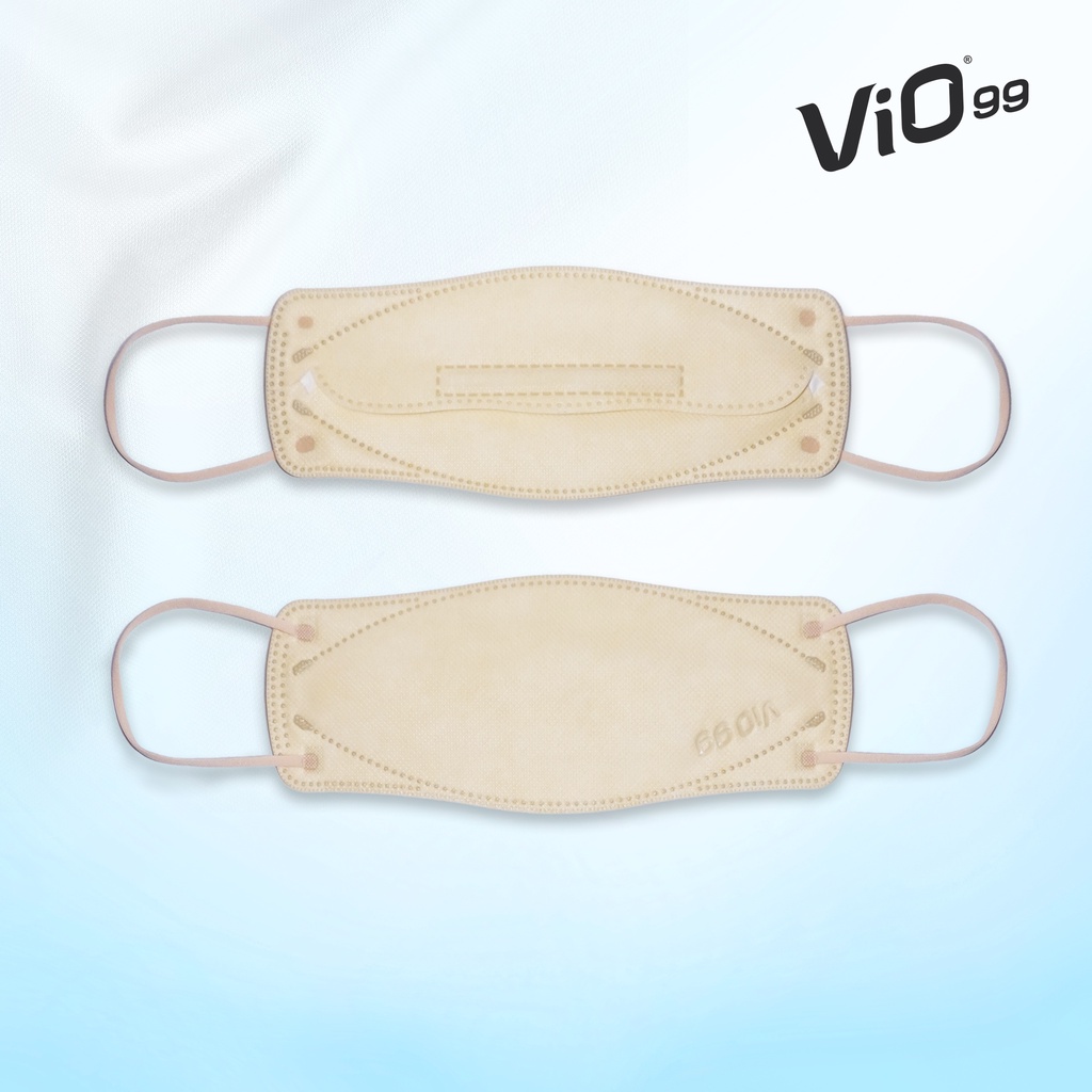 Vio - VF99 Mask '30S 4 Ply Earloop Nude Filtrasi 99 % Lulus Uji Nelson dan SGS