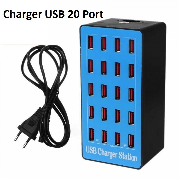 Charger USB 20 Port Fast Charger Smart Desktop USB Charger Station