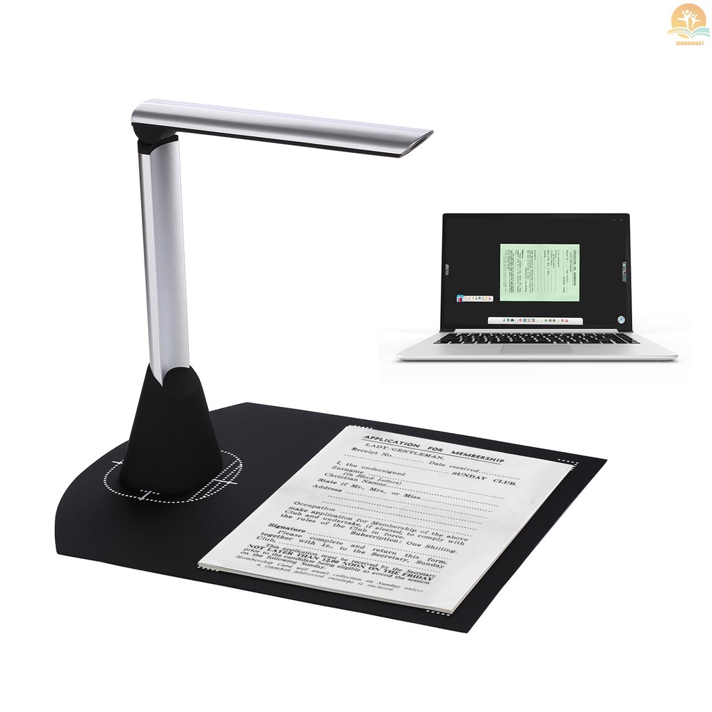 BK34 Document Camera Scanner 5 Mega-Pixel HD Camera A4 Capture Size with LED Light Teaching Software for Classroom Teachers Online Teaching Distance Learning Education