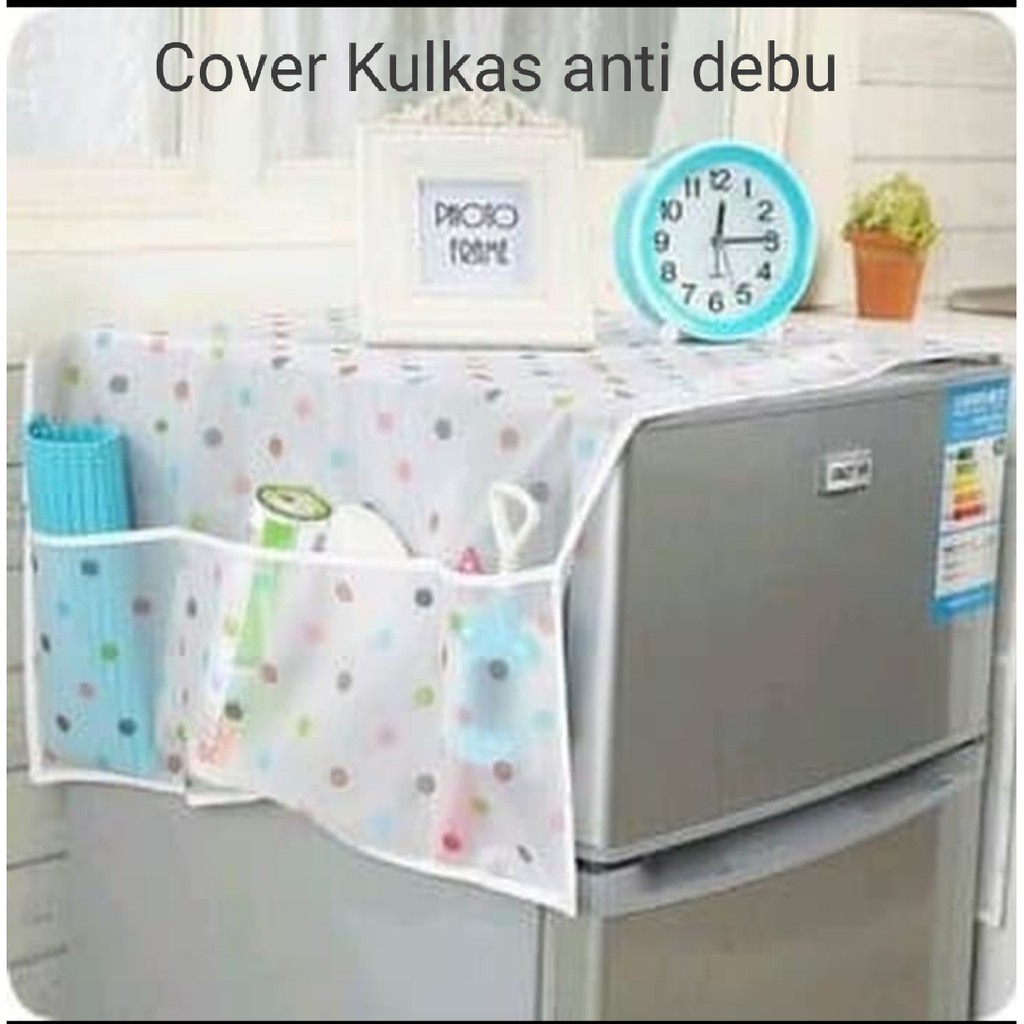 Cover Kulkas Anti Debu Taplak Sarung Alas Kulkas