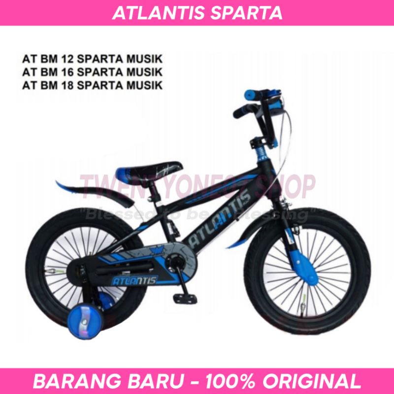 Sepeda Anak Laki Laki Cowok BMX 16 Inch Atlantis Sparta Ban Jumbo Besar Umur 4-7 Tahun Murah