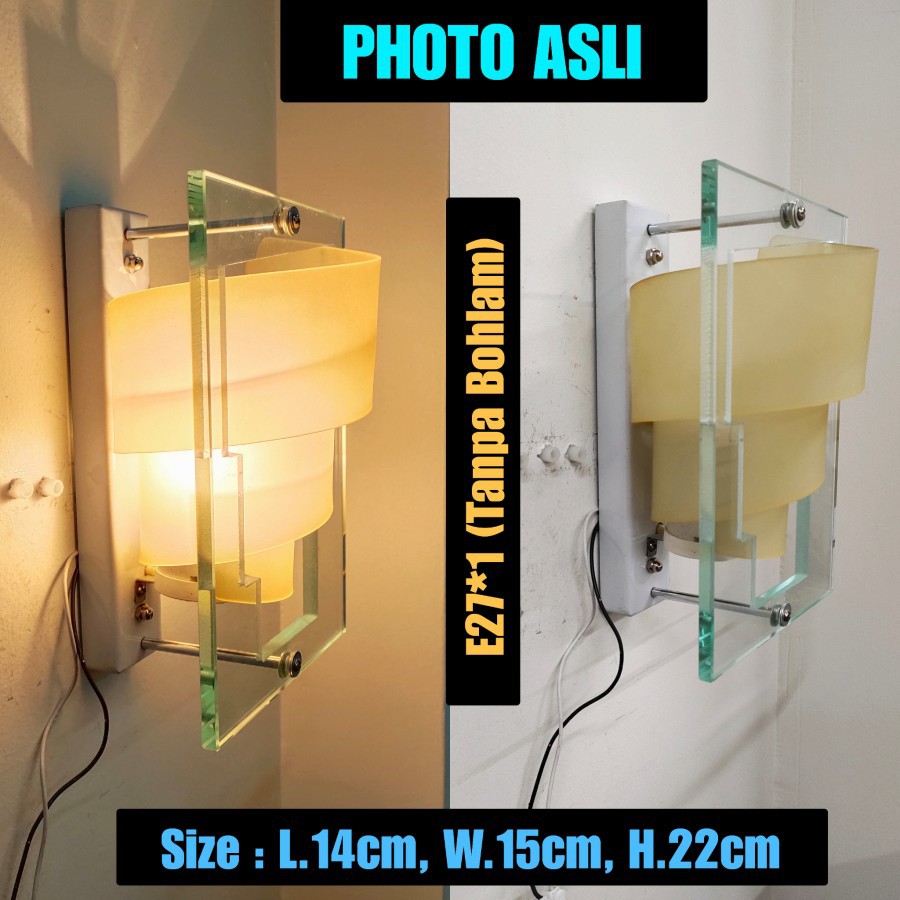 Lampu Dinding Indoor Dekorasi Kaca Spiral