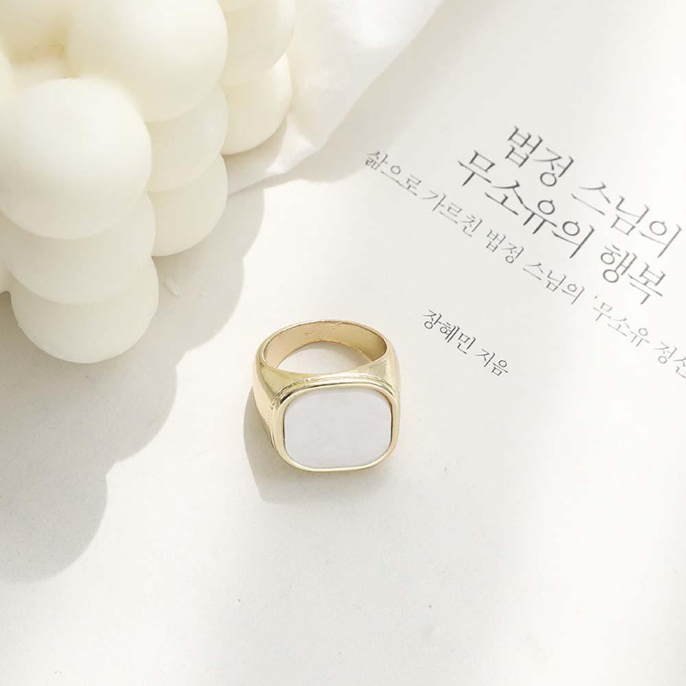 Needway   Cincin Jari Geometris Wanita Eropa Dan Amerika Retro Sederhana Perhiasan Fashion