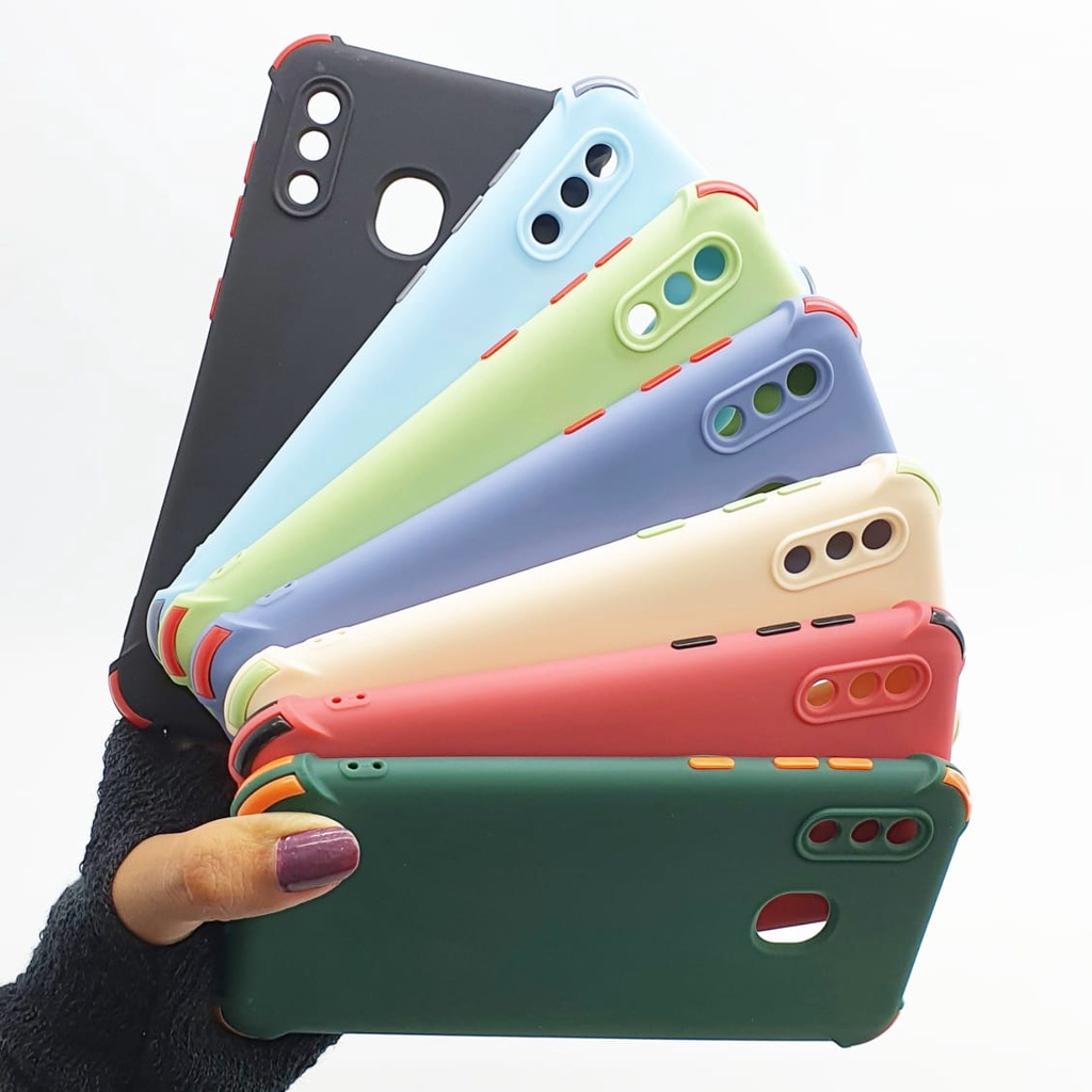 Samsung Galaxy A20 / A30 Softcase Candy Crack Macaron 2 Tone Plus Pelindung Camera