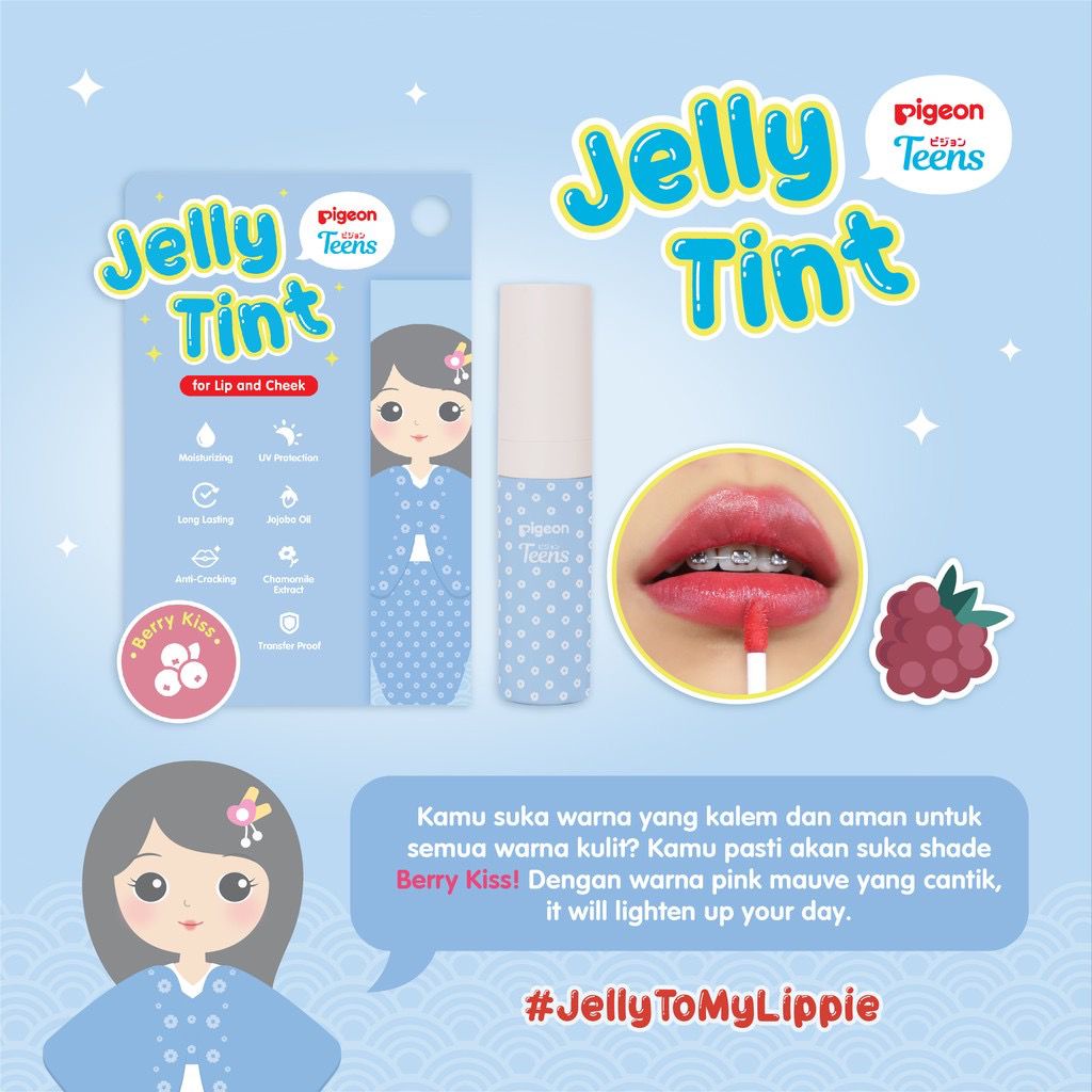 BPOM PIGEON Teens Jelly Tint Liptin Liptint Lip Tint Cheek