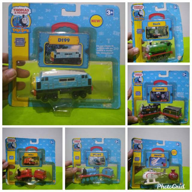 Paket Die Cast Thomas & Friends - Rare Item D199, HAROLD SODOR MAIL, DONALD, DUCK, MIKE, EDWARD