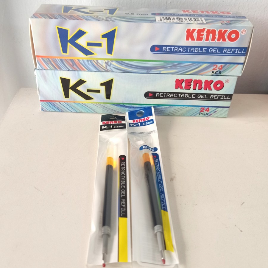 KENKO REFILL Pulpen K-1 0.5mm (Pak isi 24) Isi Ulang Pen Tinta 0,5mm