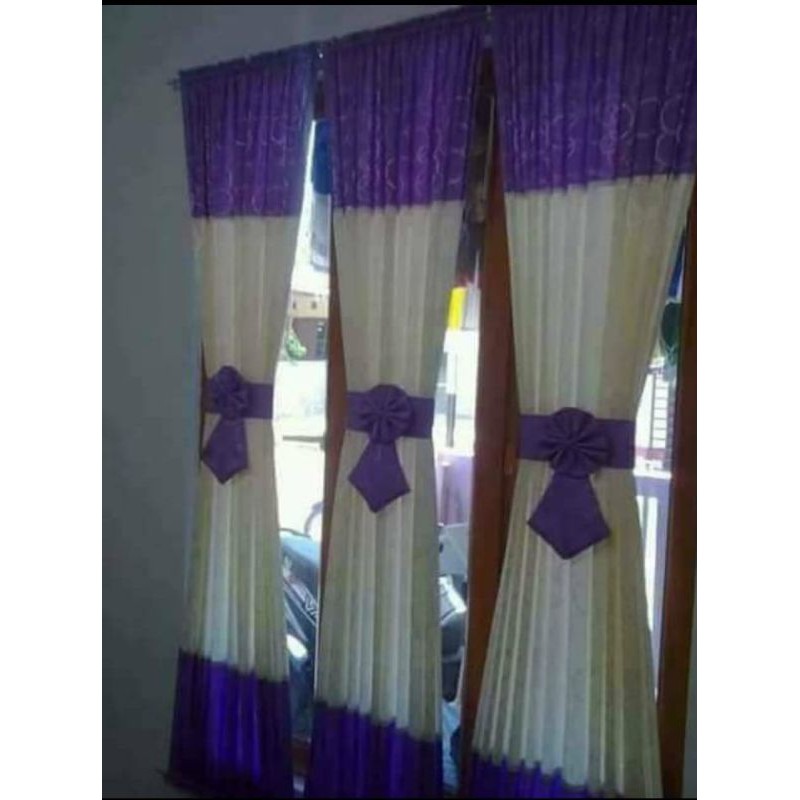 Gorden Minimalis Kupu-kupu Tali Ikat Bunga