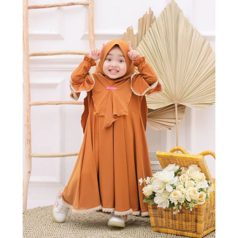 PAKET HEMAT [COD] GAMIS/DRESS ANAK TERBARU JILBAB SYARI SUPER CANTIK [BILQIS]