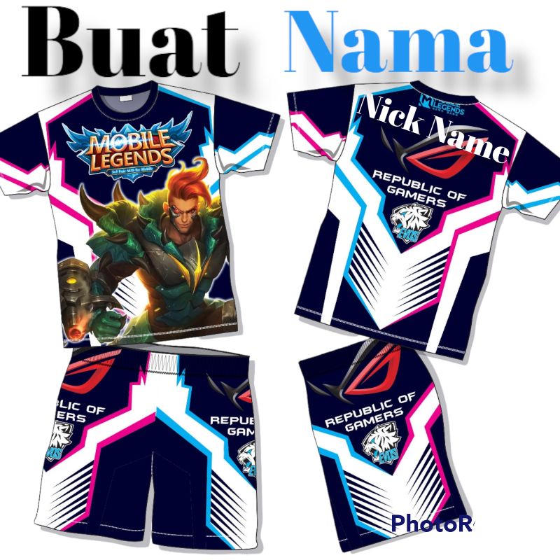 SETELAN BAJU JERSEY GAMING ANAK