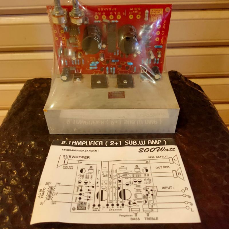 KIT 2.1 Amplifier 2+1 Subwoofer