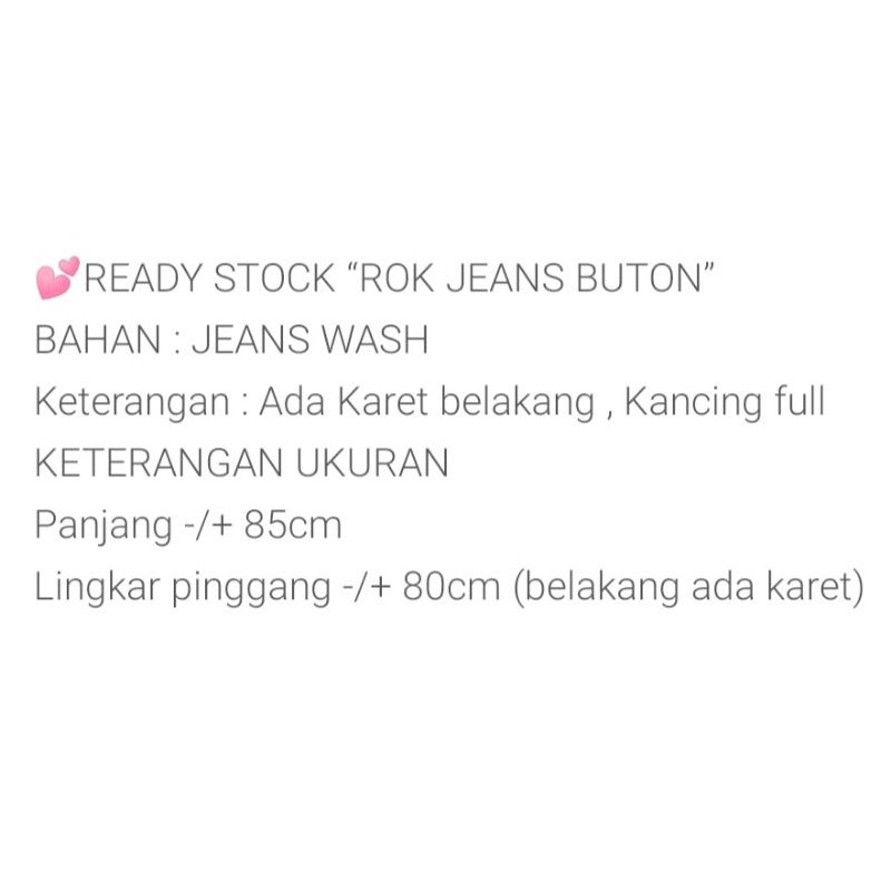 ROK JEANS BUTON / ROK KANCING / ROK JEANS WANITA