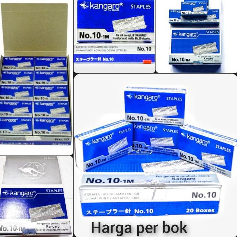 

⚡️Terbaru dan terlaris⚡️ Isi staples kangaro No.10 ( 20 kotak ) serbuuu !