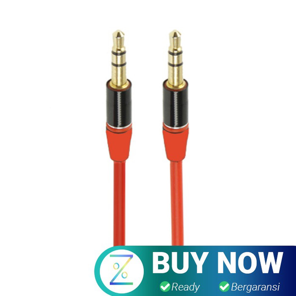 ROVTOP Kabel AUX 3.5mm HiFi Jack Gold Plated 1.2m  -  Red