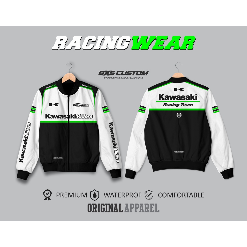 JAKET KAWASAKI RACING TEAM | PREMIUM WATERPROOF JAKET TOURING AND SUNMORI