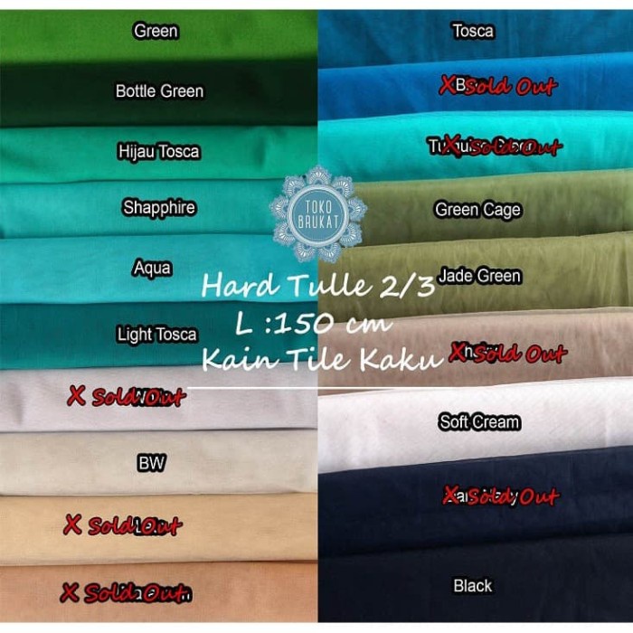 Kain Tulle / Kain Tile / Kain Mesh per 1 meter