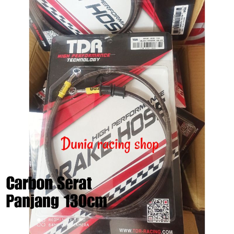 Selang rem depan TDR Carbon Karbon serat KLX CRF 150 Dtracker 150 motor Cross Trail panjang 120cm 130cm