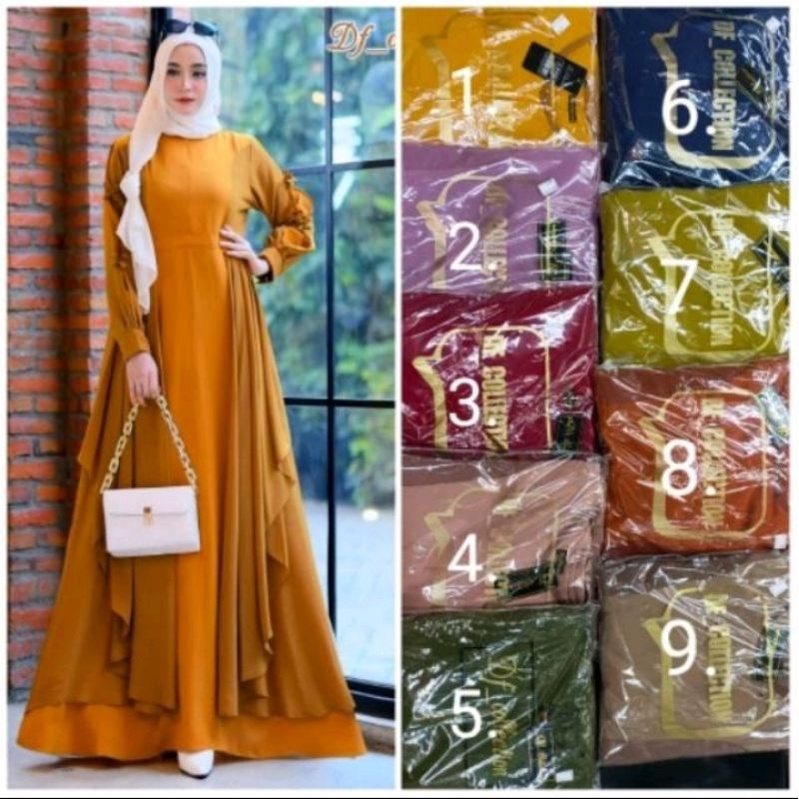 DF COLLECTION GAMIS WANITA TERBARU DRESS ORIGINAL